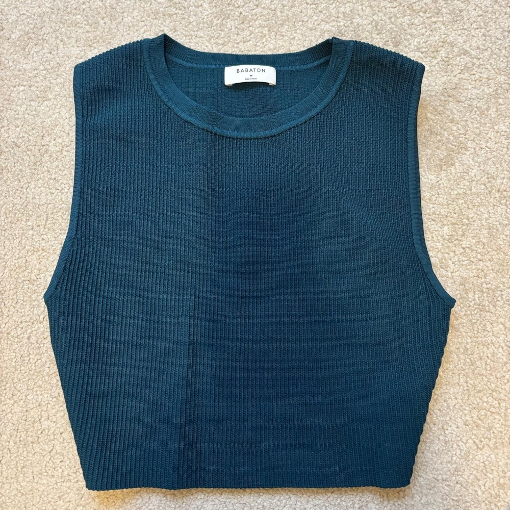 Babaton Pia Sculpt Knit Tank Herbage Green (M)